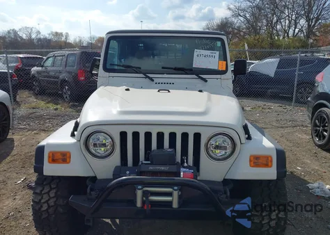 2000 Jeep Wrangler Sport из США, поврежденный, VIN 1J4FA49S6YP721844